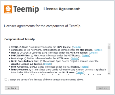 Step 3: License agreement