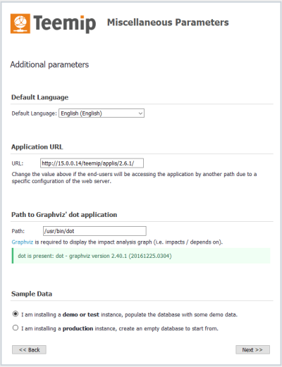 Step 6: Misc parameters