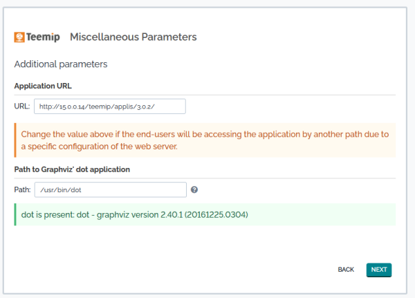 Step 6: Database info